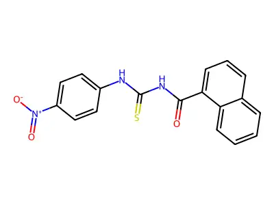N-[(4-nitrophenyl)carbamothioyl]naphthalene-1-carboxamide structure