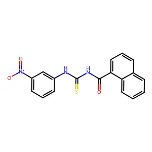 N-[(3-nitrophenyl)carbamothioyl]naphthalene-1-carboxamide structure