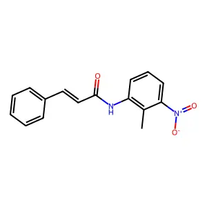 (E)-N-(2-methyl-3-nitrophenyl)-3-phenylprop-2-enamide structure