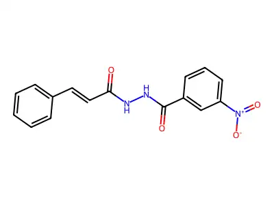 3-nitro-N'-[(E)-3-phenylprop-2-enoyl]benzohydrazide structure