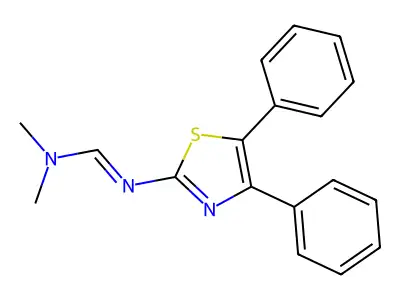 N'-(4,5-diphenyl-1,3-thiazol-2-yl)-N,N-dimethylmethanimidamide structure