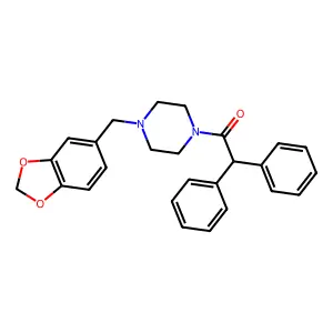 1-[4-(1,3-Benzodioxol-5-ylmethyl)piperazin-1-yl]-2,2-diphenylethanone structure