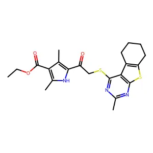 C22H25N3O3S2 structure