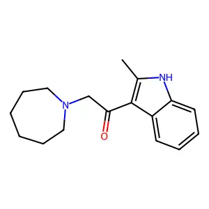 2-(azepan-1-yl)-1-(2-methyl-1H-indol-3-yl)ethanone structure