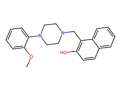 1-{[4-(2-Methoxyphenyl)piperazin-1-yl]methyl}naphthalen-2-ol structure
