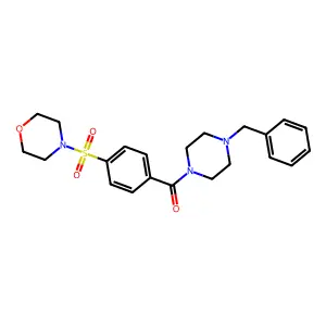 (4-Benzylpiperazin-1-yl)(4-(morpholinosulfonyl)phenyl)methanone structure