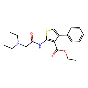 Ethyl 2-(2-(diethylamino)acetamido)-4-phenylthiophene-3-carboxylate structure