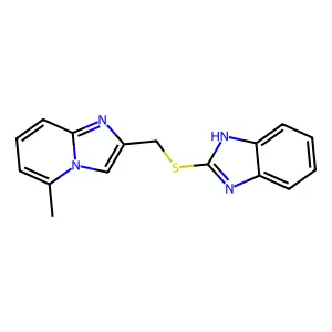 2-(1H-benzimidazol-2-ylsulfanylmethyl)-5-methylimidazo[1,2-a]pyridine structure