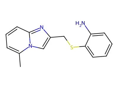 2-(((5-Methylimidazo[1,2-a]pyridin-2-yl)methyl)thio)aniline structure