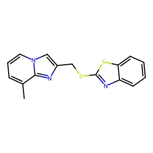2-[[(8-Methylimidazo[1,2-a]pyridin-2-yl)methyl]thio]benzothiazole structure
