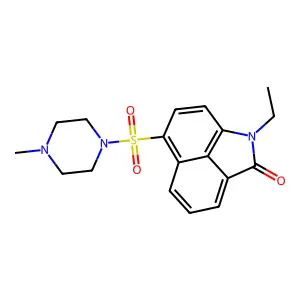 1-ethyl-6-[(4-methyl-1-piperazinyl)sulfonyl]benzo[cd]indol-2(1H)-one structure