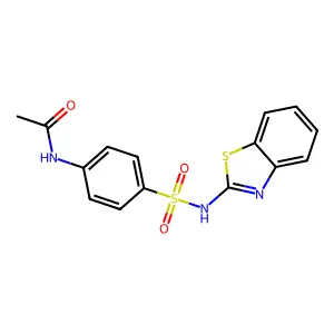 N-[4-(1,3-benzothiazol-2-ylsulfamoyl)phenyl]acetamide structure