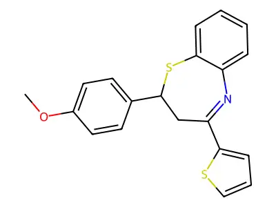 2-(4-Methoxyphenyl)-4-(thiophen-2-yl)-2,3-dihydro-1,5-benzothiazepine structure
