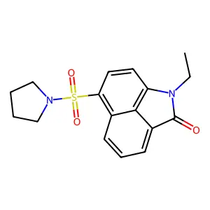 1-ethyl-6-(pyrrolidin-1-ylsulfonyl)benzo[cd]indol-2(1H)-one structure