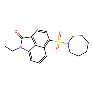 5-(azepan-1-ylsulfonyl)-1-ethylbenzo[cd]indol-2(1H)-one structure