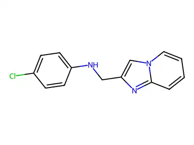 4-chloro-N-(imidazo[1,2-a]pyridin-2-ylmethyl)aniline structure