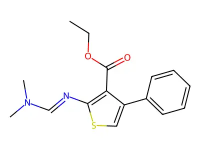 Ethyl 2-{[(dimethylamino)methylidene]amino}-4-phenylthiophene-3-carboxylate structure