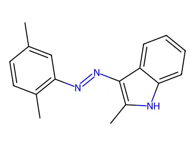 (3E)-3-[2-(2,5-dimethylphenyl)hydrazinylidene]-2-methyl-3H-indole structure
