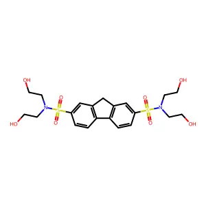 N2,N2,N7,N7-tetra(2-hydroxyethyl)-9H-2,7-fluorenedisulfonamide structure