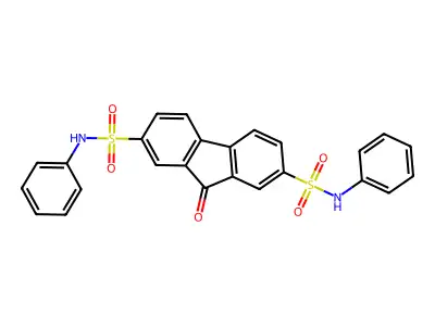 N2,N7-diphenyl-9-oxo-9H-2,7-fluorenedisulfonamide structure