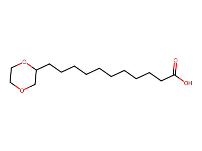 11-(1,4-Dioxan-2-yl)undecanoic acid structure