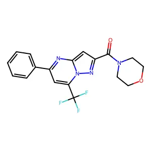 2-(4-Morpholinylcarbonyl)-5-phenyl-7-(trifluoromethyl)pyrazolo[1,5-a]pyrimidine structure