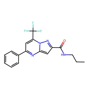 5-phenyl-N-propyl-7-(trifluoromethyl)pyrazolo[1,5-a]pyrimidine-2-carboxamide structure