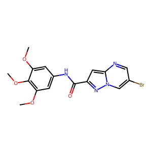 6-bromo-N-(3,4,5-trimethoxyphenyl)pyrazolo[1,5-a]pyrimidine-2-carboxamide structure