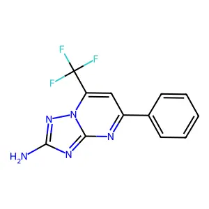 5-Phenyl-7-(trifluoromethyl)(1,2,4)triazolo(1,5-a)pyrimidin-2-amine structure