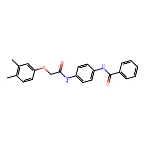 N-[4-[[2-(3,4-dimethylphenoxy)acetyl]amino]phenyl]benzamide structure
