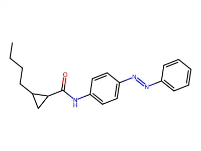 Cyclopropanecarboxamide, 2-butyl-N-[4-(2-phenyldiazenyl)phenyl]- structure