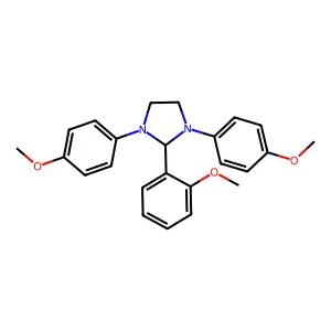 2-(2-Methoxyphenyl)-1,3-bis(4-methoxyphenyl)imidazolidine structure