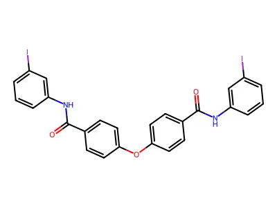 N-(3-iodophenyl)-4-[4-[(3-iodophenyl)carbamoyl]phenoxy]benzamide structure