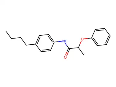 N-(4-butylphenyl)-2-phenoxypropanamide structure