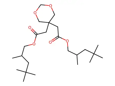2,4,4-Trimethylpentyl 2-(5-{2-oxo-2-[(2,4,4-trimethylpentyl)oxy]ethyl}-1,3-dioxan-5-yl)acetate structure