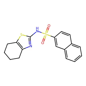 N-(4,5,6,7-tetrahydro-1,3-benzothiazol-2-yl)naphthalene-2-sulfonamide structure