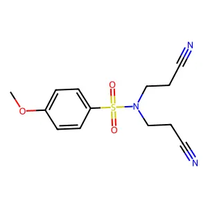 N,N-双(2-氰基乙基)-4-甲氧基苯磺酰胺 structure