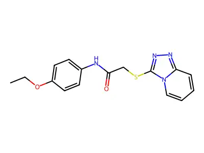 N-(4-ethoxyphenyl)-2-([1,2,4]triazolo[4,3-a]pyridin-3-ylsulfanyl)acetamide structure