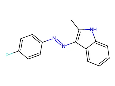 2-Methyl-3-(4-fluorophenylazo)-1H-indole structure