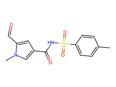 5-formyl-1-methyl-N-(4-methylphenyl)sulfonylpyrrole-3-carboxamide structure
