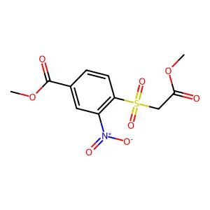 Methyl 4-(2-methoxy-2-oxoethylsulfonyl)-3-nitrobenzoate structure