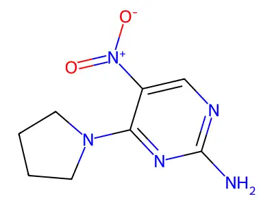5-Nitro-4-(pyrrolidin-1-yl)pyrimidin-2-amine structure