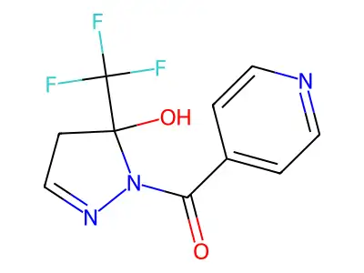 [5-hydroxy-5-(trifluoromethyl)-4H-pyrazol-1-yl]-pyridin-4-ylmethanone structure