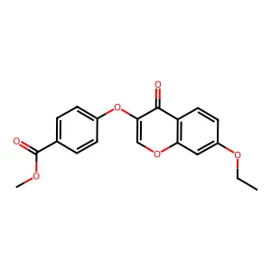 Methyl 4-(7-ethoxy-4-oxochromen-3-yl)oxybenzoate structure