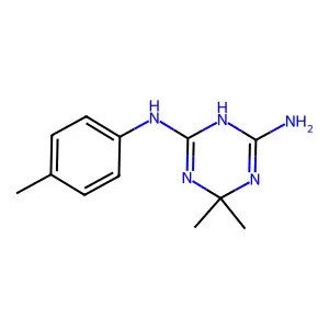 6,6-dimethyl-4-N-(4-methylphenyl)-1,6-dihydro-1,3,5-triazine-2,4-diamine structure
