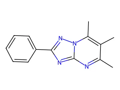 5,6,7-Trimethyl-2-phenyl[1,2,4]triazolo[1,5-a]pyrimidine structure