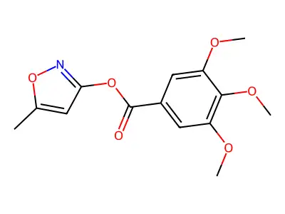 5-Methyl-3-isoxazolyl 3,4,5-trimethoxybenzoate structure