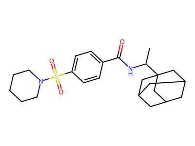 N-[1-(1-adamantyl)ethyl]-4-piperidin-1-ylsulfonylbenzamide structure