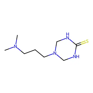 5-[3-(Dimethylamino)propyl]-1,3,5-triazinane-2-thione structure