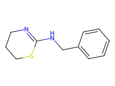 N-benzyl-5,6-dihydro-4H-1,3-thiazin-2-amine structure